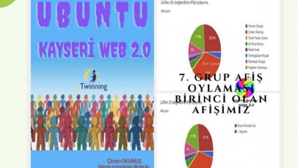 ETWINNING UBUNTU KAYSERİ WEB 2.0 PROJESİ 7. GRUP AFİŞ OYLAMASINDA 1.OLDUK